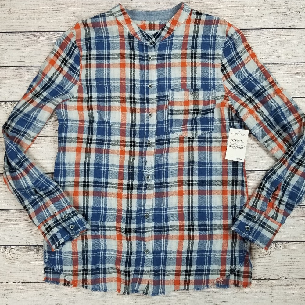 Treasure & Bond Plaid Button Down NWT